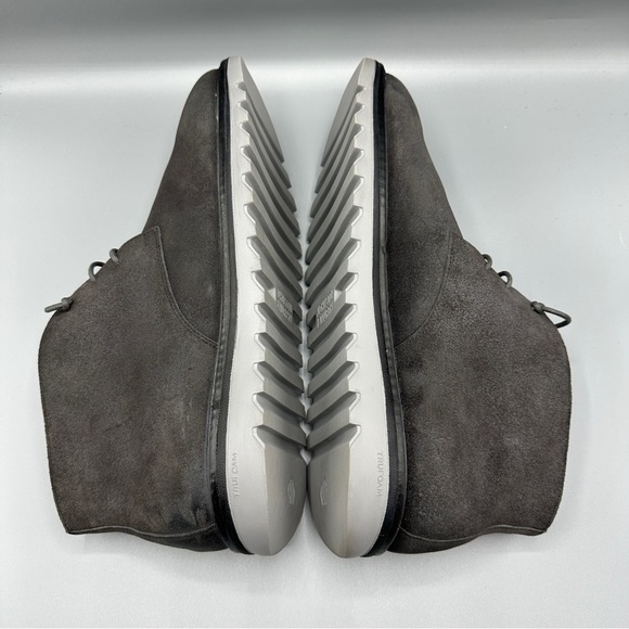 Johnston&Murphy Braydon Chukka Charcoal Waxed Suede Boots Mens Sz 11M Dark Gray